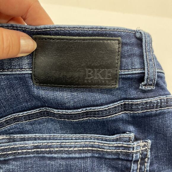 BKE Derek Jeans Mens Size 36X29 Blue Denim Relaxed Straight Stretch Whiskered - Picture 7 of 15